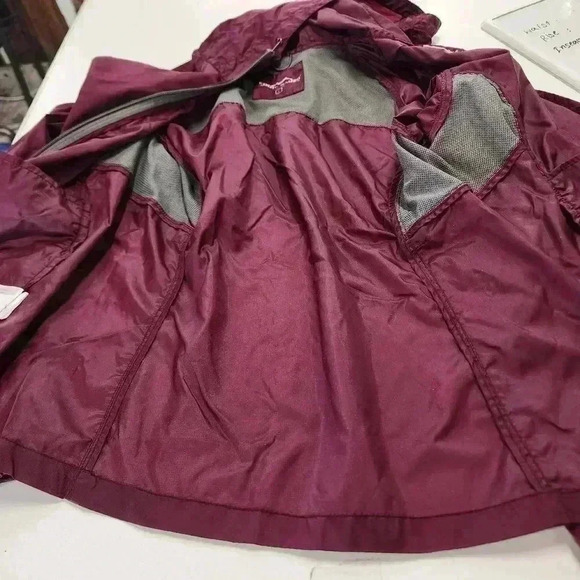 Eddie Bauer Red burgundy Full Zip Hoodie Windbreaker Women's L - Picture 2 of 10